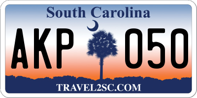 SC license plate AKP050