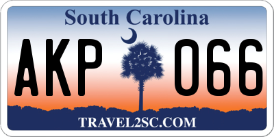 SC license plate AKP066