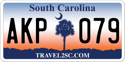 SC license plate AKP079
