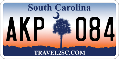 SC license plate AKP084