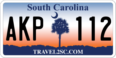 SC license plate AKP112