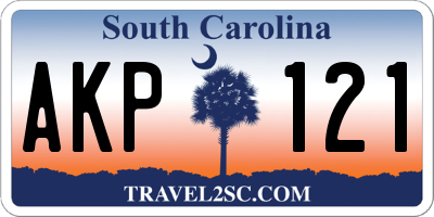 SC license plate AKP121