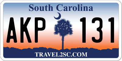 SC license plate AKP131