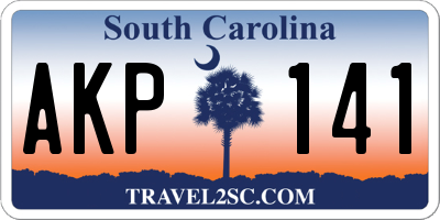 SC license plate AKP141