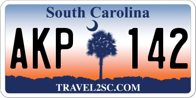 SC license plate AKP142