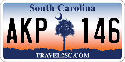 SC license plate AKP146