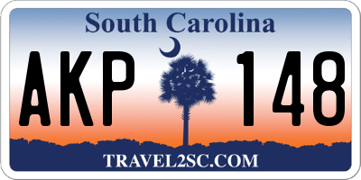 SC license plate AKP148