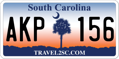 SC license plate AKP156