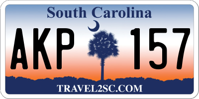 SC license plate AKP157