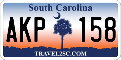 SC license plate AKP158