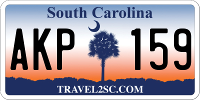 SC license plate AKP159