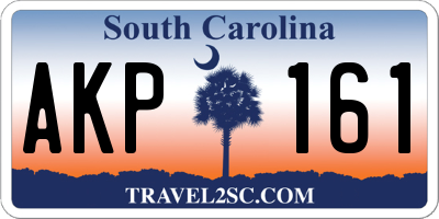 SC license plate AKP161