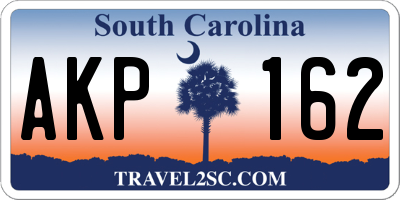 SC license plate AKP162
