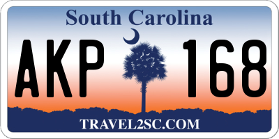 SC license plate AKP168