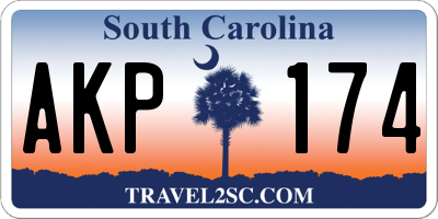 SC license plate AKP174