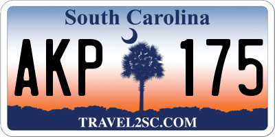 SC license plate AKP175