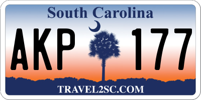 SC license plate AKP177