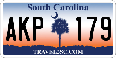 SC license plate AKP179