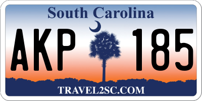 SC license plate AKP185