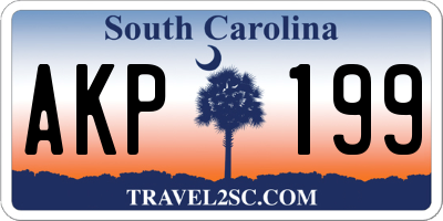 SC license plate AKP199