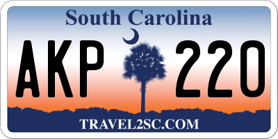 SC license plate AKP220