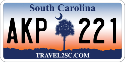 SC license plate AKP221