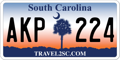 SC license plate AKP224