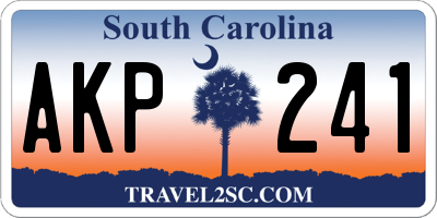 SC license plate AKP241