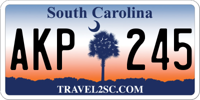 SC license plate AKP245