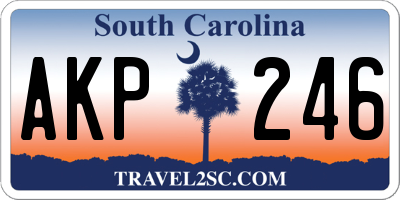 SC license plate AKP246