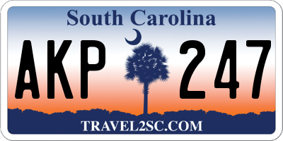 SC license plate AKP247