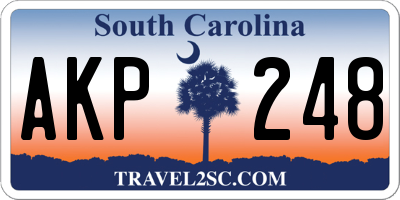 SC license plate AKP248