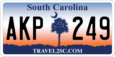SC license plate AKP249