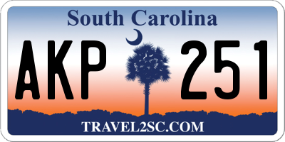 SC license plate AKP251