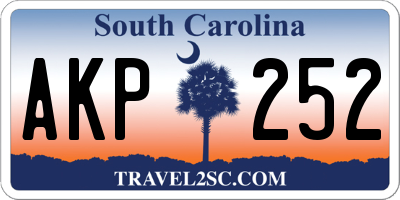 SC license plate AKP252