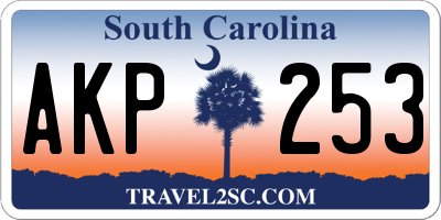 SC license plate AKP253