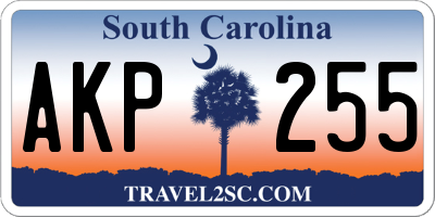 SC license plate AKP255