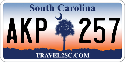 SC license plate AKP257