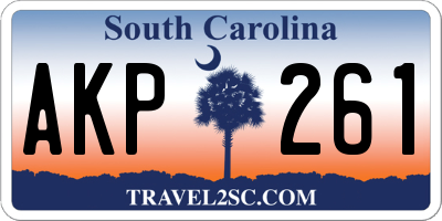 SC license plate AKP261