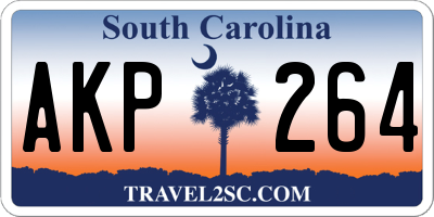 SC license plate AKP264
