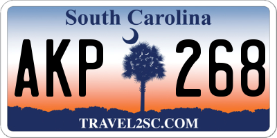 SC license plate AKP268