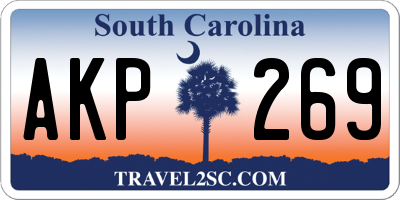 SC license plate AKP269