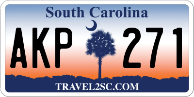 SC license plate AKP271