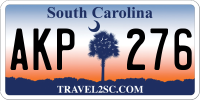 SC license plate AKP276