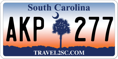 SC license plate AKP277