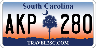 SC license plate AKP280