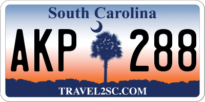 SC license plate AKP288
