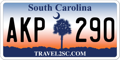 SC license plate AKP290