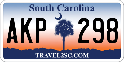 SC license plate AKP298