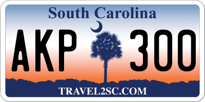 SC license plate AKP300